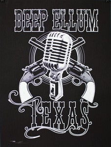 Image of Deep Ellum Texas Pistols and Mic Screen Print