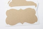 Image of Kraft Decorative Label Stickers ~ Set of 10