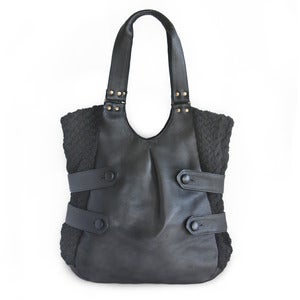 Image of RINA Shopper in Leather/Knit