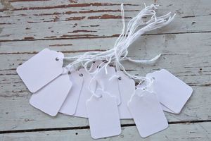 Image of Medium White Tags