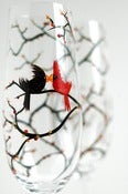 Image of Personalized Love Bird Wedding Toasting Flutes--Set of 2 Customized Champagne Flutes