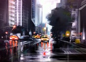 Image of Downtown Manhattan - original painting on canvas