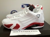 Image of Air Jordan 14 Retro White/Varsity Red-Black 487471-101