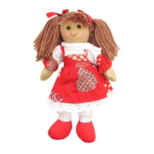 Image of Powell Craft Mini Rag Doll - Red Dress