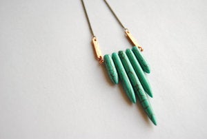 Turquoise Spike Necklace