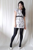 Image of Wisteria Lane Novelty Print Waist Elastic Mini Dress 