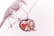 Image of Bird Nest Pendant with a BIRD!