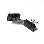 Image of boombox cufflinks [black]