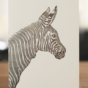 Image of Zebra Portrait Card