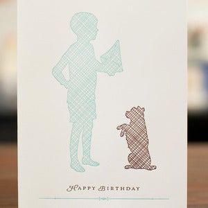 Image of Boy Silhouette Card
