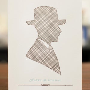 Image of Gentleman Silhouette Card