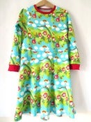 Image of Rainbow Happy Mushrooms long sleeve skater dress