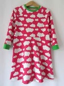 Image of Fuchsia Cloudy Days long sleeve skater dress