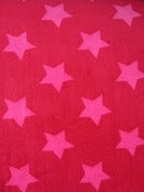 Image of Cerise and fuchsia Stars Velour (by the half meter)