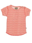 Image of KIDSCASE day organic t-shirt, orange/offwhite