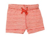 Image of KIDSCASE day organic shorts, orange/offwhite