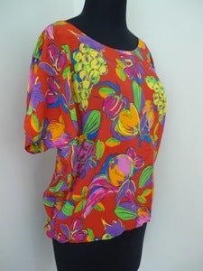 Image of Benetton fruit print crop top
