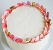 Image of Gum Paste Hearts-Warm Colors