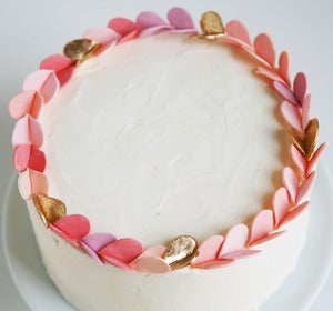 Image of Gum Paste Hearts-Warm Colors