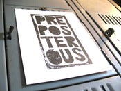Image of preposterous - 8x10 typography print - black