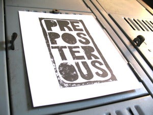 Image of preposterous - 8x10 typography print - black