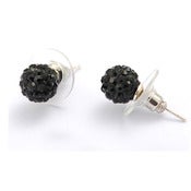 Image of Swarovski Black Crystal Disco Ball Earrings, Stud or Hang Style