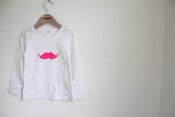 Image of T-shirt MoustachitO rose fluO enfant ✭
