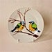 Image of Hand Drawn Blue Tits Illustrated Side Plate