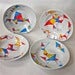 Image of Set Of 4 Hand Illustrated Geometric Print Bowls