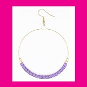 Image of GRAPE SWAROVSKI CRYSTAL HOOPS