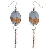 Image of Baroque wooden drop earrings 