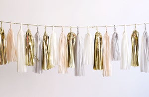 Image of NEW Tassel Garland-Neutral with Gold
