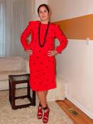 Image of Red Squiggle Dress