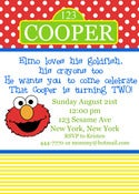 Image of Sesame Street Elmo Invitation