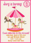 Image of Sweet Carousel Invitation