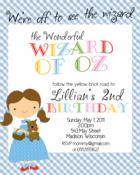 Image of Wizard of Oz Invitation #1