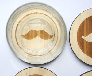Image of moustache coasters