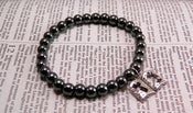 Image of Hematite Bible Charm Bracelet