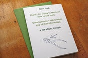 Image of Trying to Teach Me About Tools - Dad Card