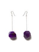 Image of Purple "Floating Stone" Earrings