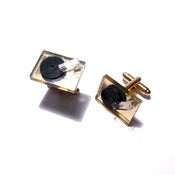Image of turntable cufflinks [gold mirror]