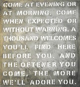 Image of Come At Evening Sign