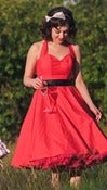 Image of Plain Red Halterneck Dress
