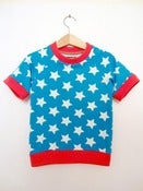 Image of Turquoise Superstar short sleeve top