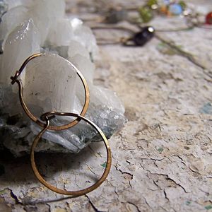 Image of Mini Hoops-Classic Brass