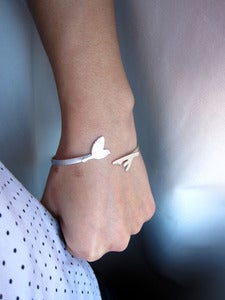 Image of Flying Bird Bracelet - Handmade Sterling Silver Bracelet