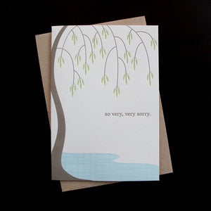 Image of 1309 - sorrow tree letterpress sympathy card