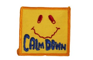 Image of Vintage "Calm Down" Patch