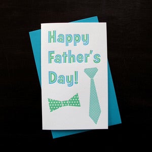 Image of 1709 - bow + tie father's day card 