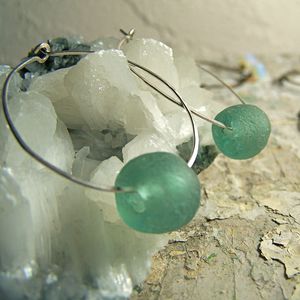 Image of Hoops- Silver, Ocean